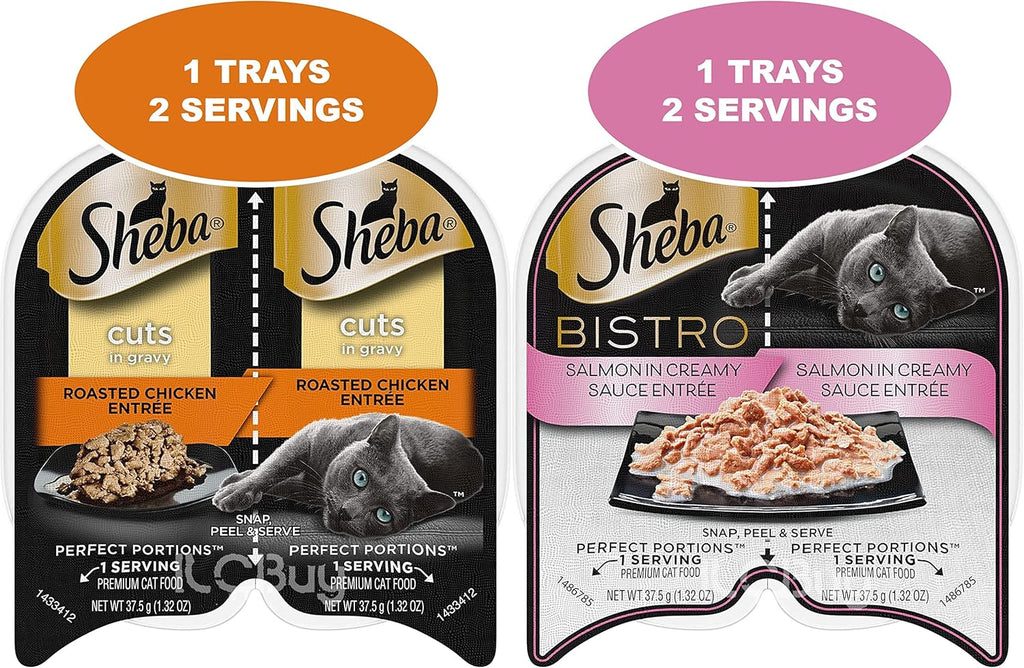Sheba Perfect Portions Cat Food Variety Bundle with Toy and Booklet P139425