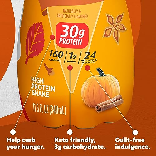 Premier Protein Shake Pumpkin Spice 30g Protein 11.5 Fl Oz (Pack of 12) I4964