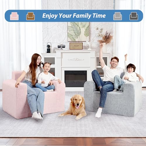 HABUTWAY Giant Plush Bean Bag Chair with Armrest, Dark Grey P496