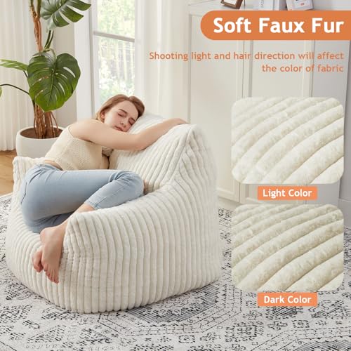 Giant Bean Bag Chair with Filling and Armrests for Adults Teens P241564