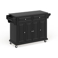 Crosley Furniture Crosley Black Wood Kitchen Cart/ Island with Solid Black Granite Top - 18"d x 51.5"w x 36"h
