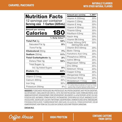 SlimFast Protein Shake, Chocolate, 20g Protein, Meal Replacement, 12 Count R712103