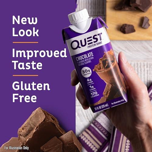 Quest Nutrition Salted Caramel Protein Shake, 30g Protein, 11 fl oz, 12 Pack C47408