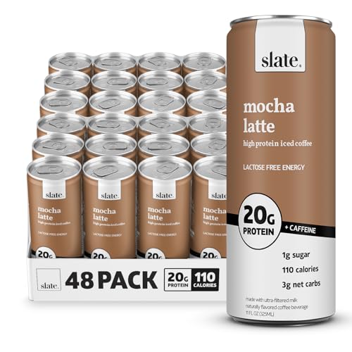 Slate Milk High Protein Dark Chocolate Shake, Lactose Free, 11 fl oz, 12 Cans C31569