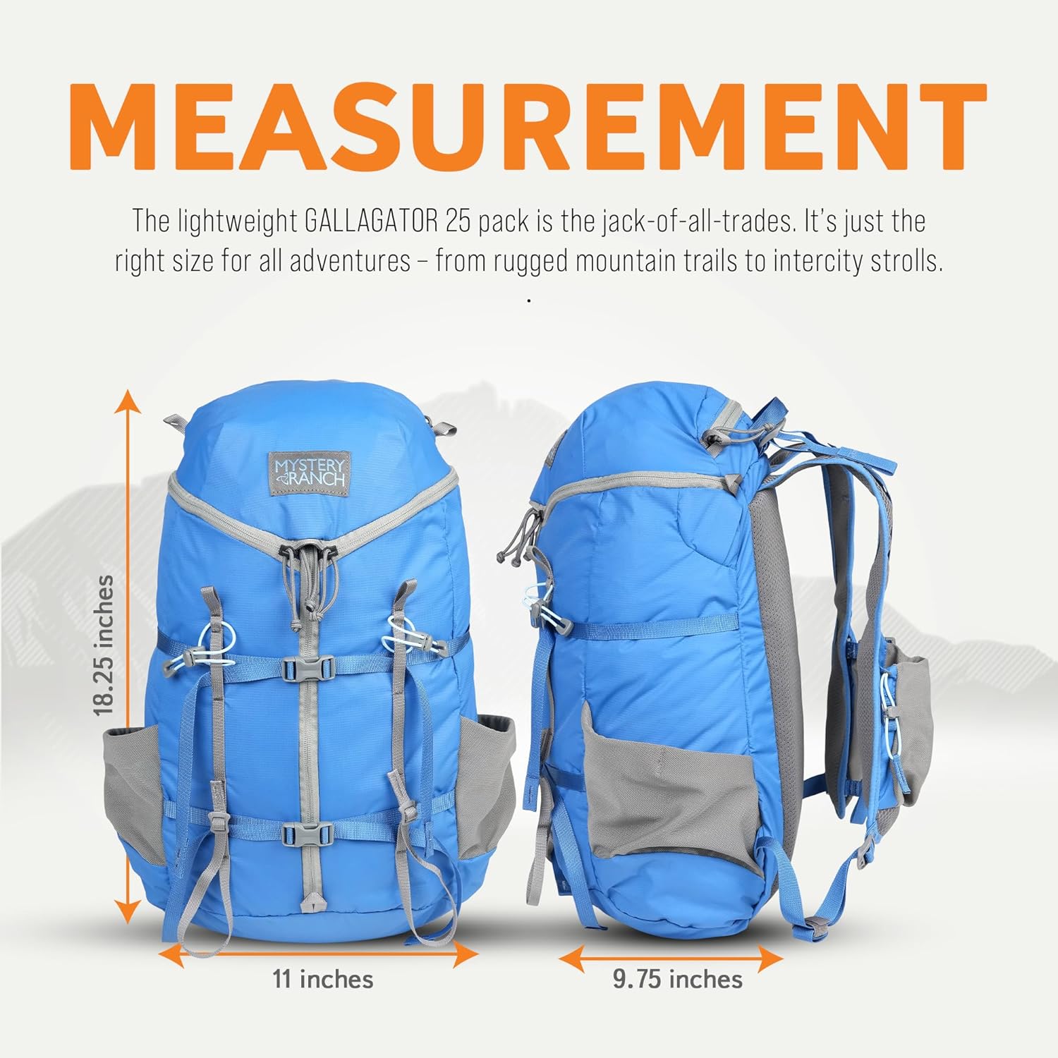 Mystery Ranch Gallagator 25 Travel Hiking Backpack Daypack, Pacific, L/XL K65435