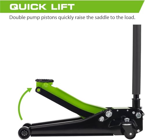 ARCAN Tools 3-Ton Quick Rise Aluminum Floor Jack with Dual Pump Pistons I786
