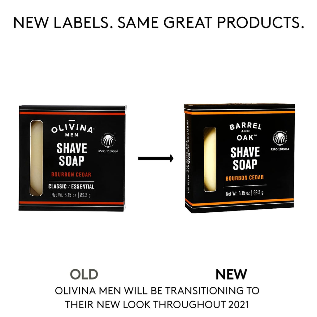 Barrel and Oak Classic Shave Soap, Bourbon Cedar, 3.15 oz F767