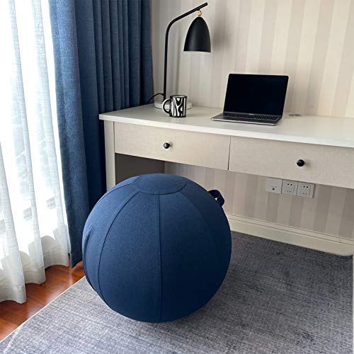 Exercise Ball Chair with Cover for Office, Home, Pilates and Yoga L1224