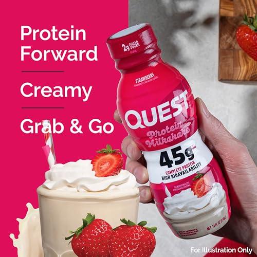 Quest Nutrition Chocolate Protein Shake, 45g Protein, 12 Count O25975