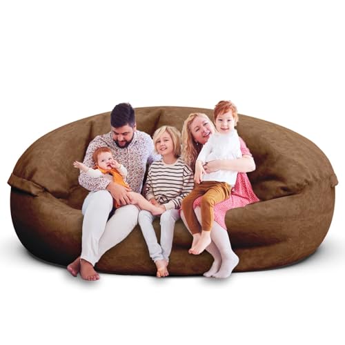 Bean Bag Chair for Adults 3FT, Soft Removable Cover, Light Gray M535251