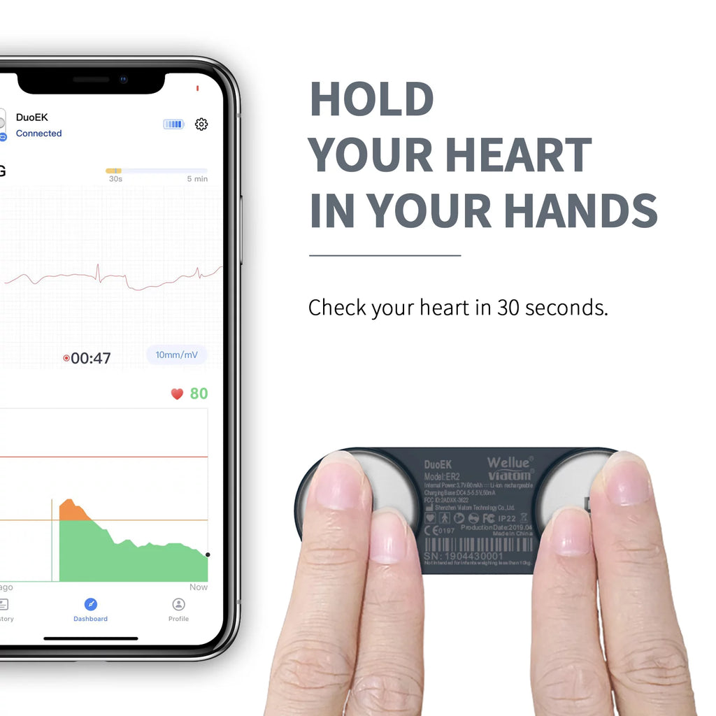 DuoEk EKG ECG Monitor with Chest Strap, Heart Rate Tracker X6786