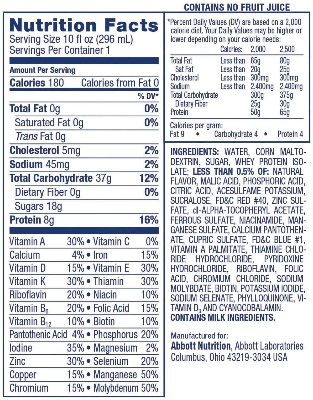 Ensure Clear Nutrition Drink Bottles Blueberry Pomegranate 10 oz 4 pk I959421