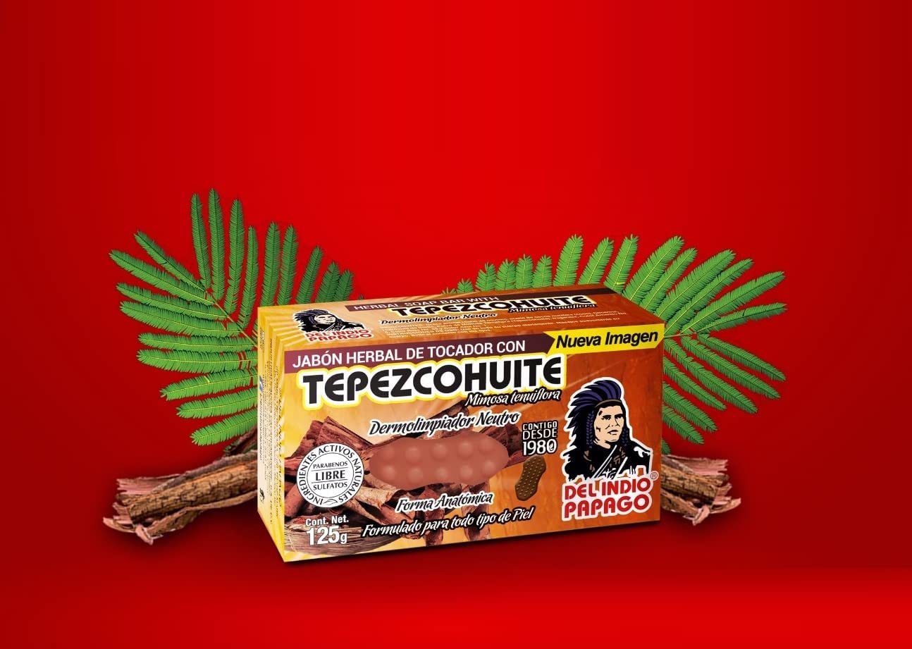 Del Indio Papago Neutral Soap with Tepezcohuite 125g 5 Pack U481651