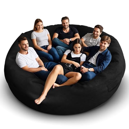 Bean Bag Chair for Adults 3FT, Soft Removable Cover, Light Gray M535251