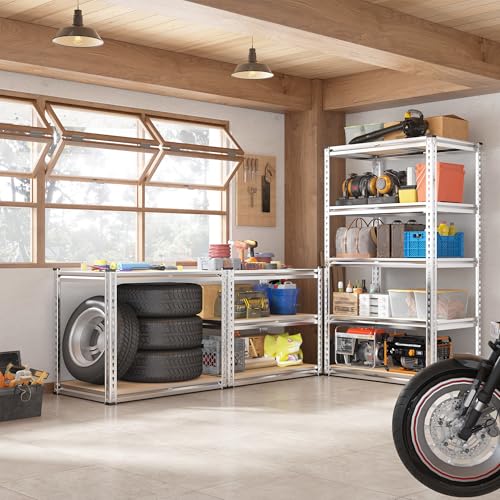 REIBII Storage Shelves 6 Tier Heavy Duty Metal Shelving, Adjustable, 2250LBS A7728