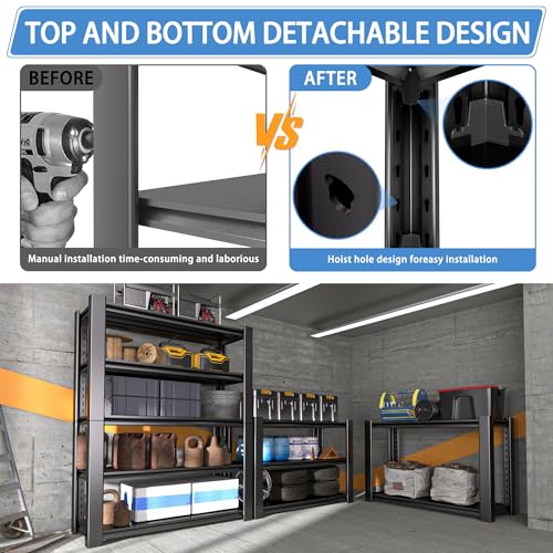 5-Tier Heavy Duty Garage Shelving Unit, 3000 LBS Capacity Steel Storage Rack I217