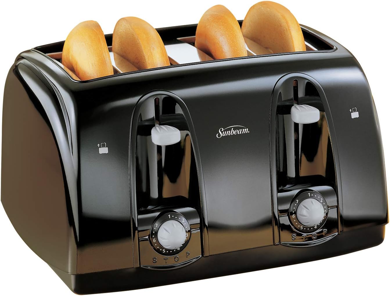 Sunbeam Wide Slot 4-Slice Toaster, Black A988