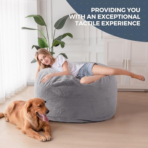 MAXYOYO Giant Bean Bag Chair Bed for Adults, Convertible Floor Sofa G466