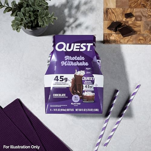 Quest Nutrition Chocolate Protein Shake, 45g Protein, 12 Count O25975