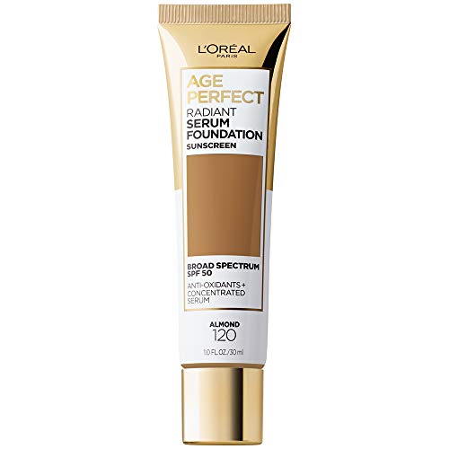 L'Oreal Paris Age Perfect Radiant Serum Foundation with SPF 50, Honey Rose, 1 fl. oz.