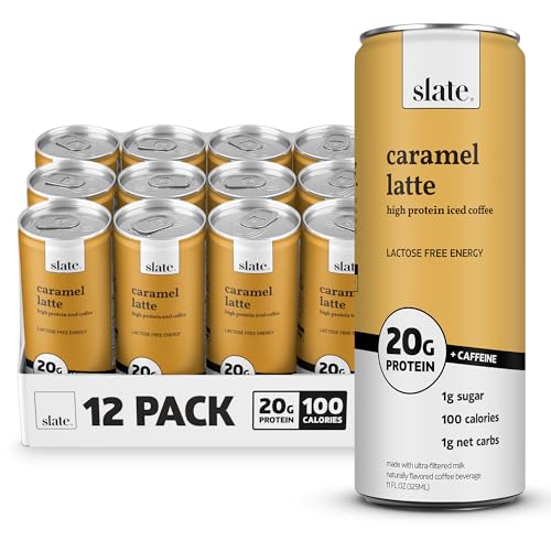 Slate Milk High Protein Dark Chocolate Shake, Lactose Free, 11 fl oz, 12 Cans C31569