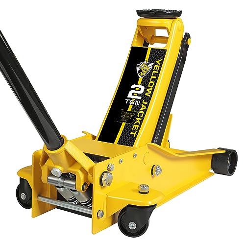 YELLOW JACKET 2.5 Ton Trolley Jack with Carrying Case, 5500 lb Capacity N593266