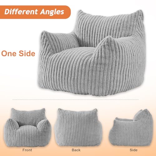 Giant Bean Bag Chair with Filling and Armrests for Adults Teens P241564